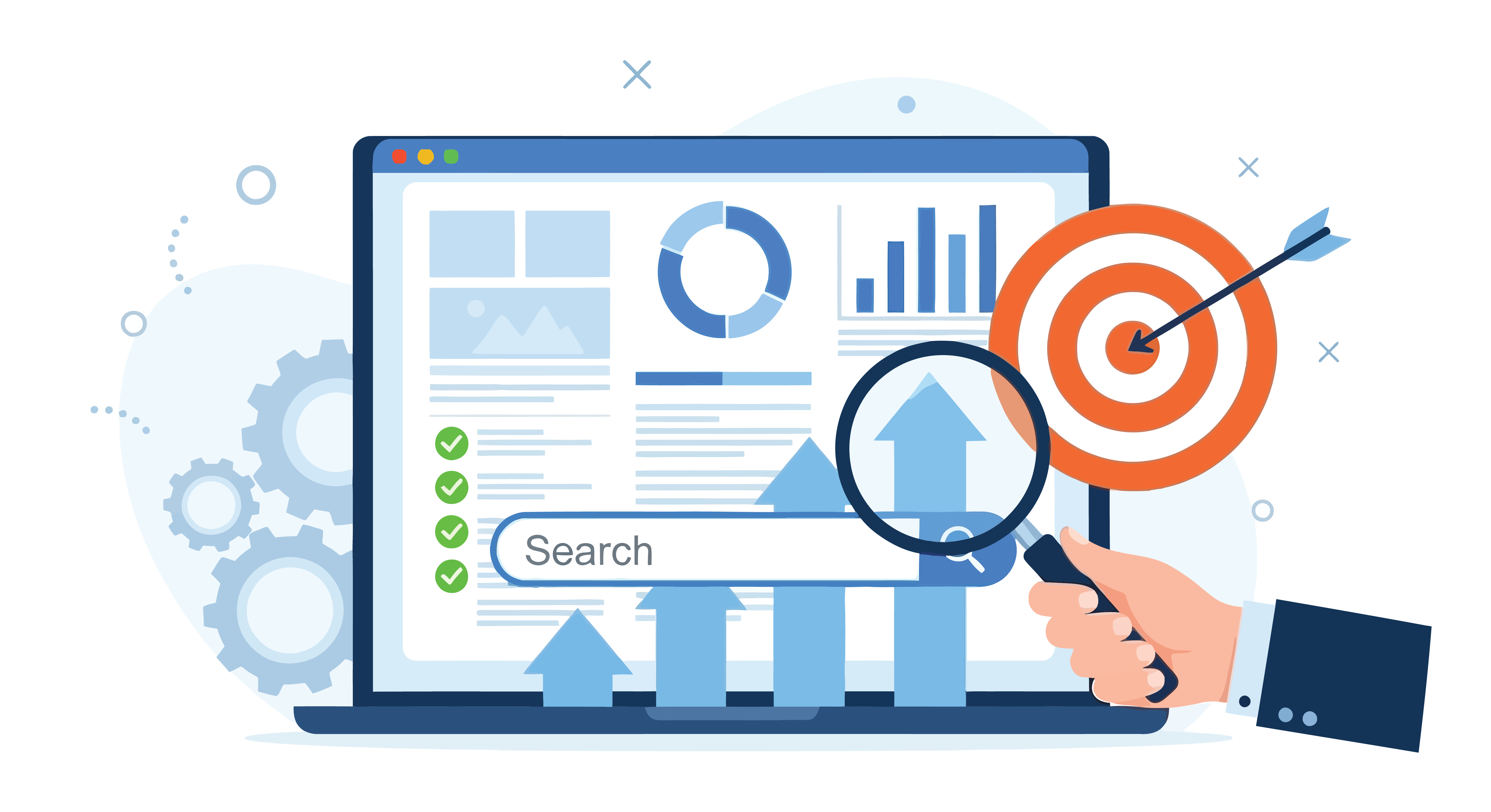 Visualisierung von SEO, Google Search und generativer AI Search